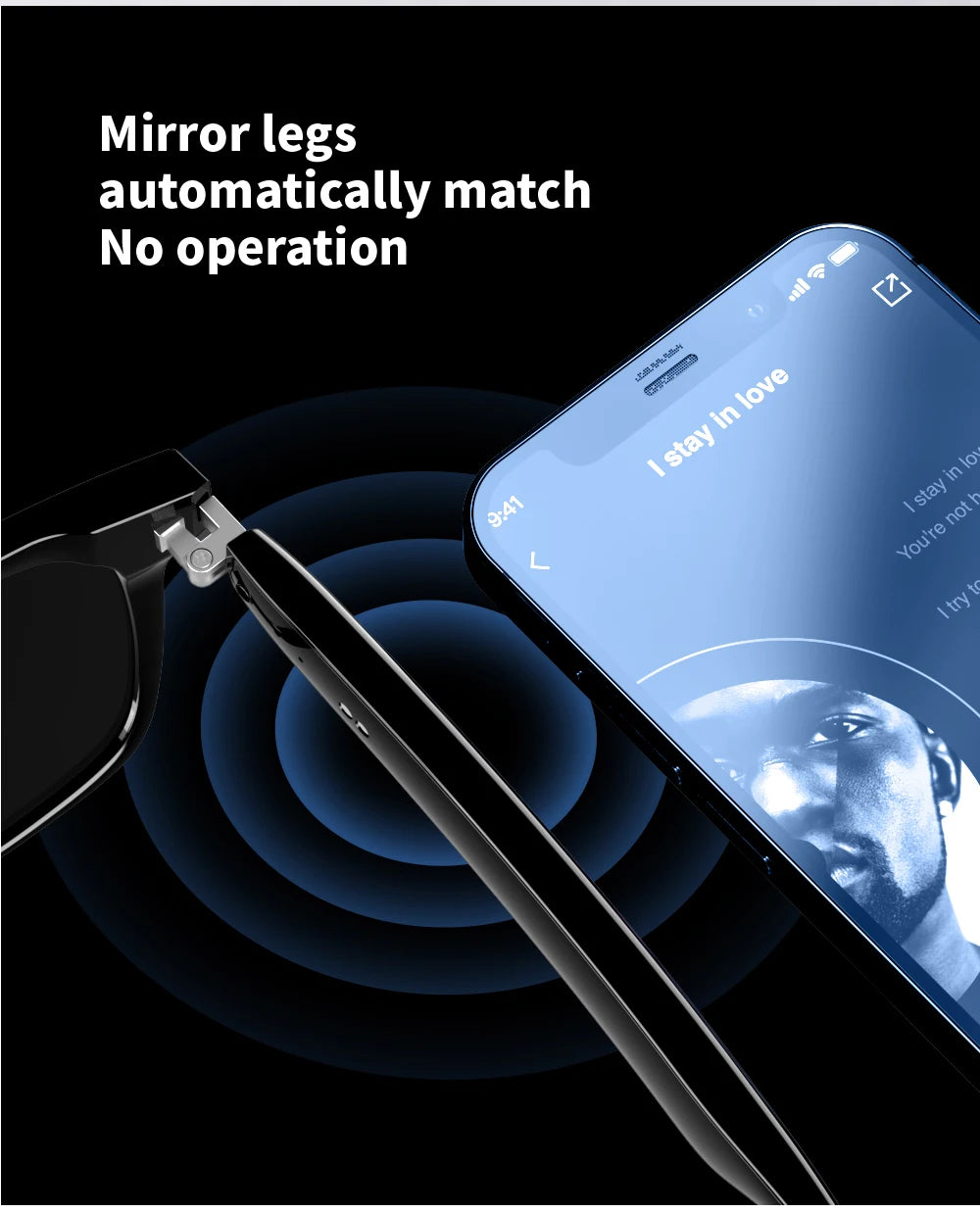 SENBONO E13 Smart Glasses with Blue Light Filter Lenses, Built-in Mic & Speakers, Touch Controls, Voice Assistant for Calls & Music, Android/iOS Compatible