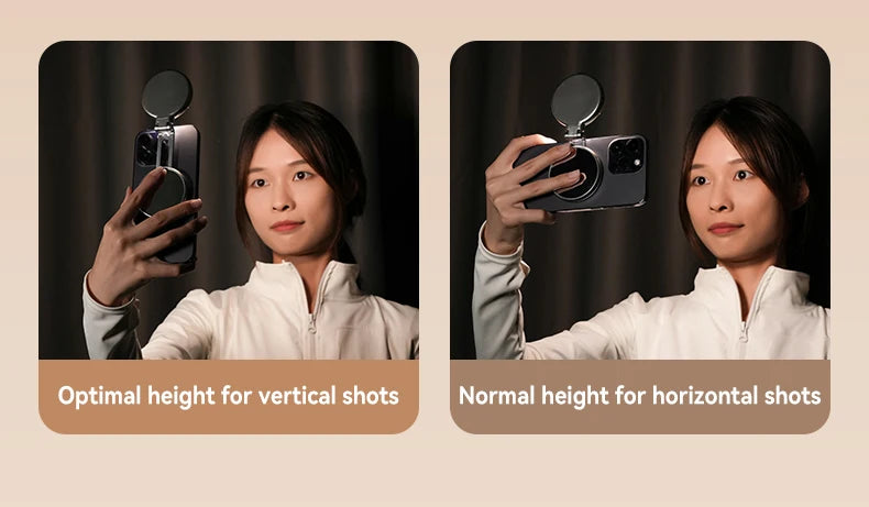 TELESIN Magnetic Fill Light Mini Selfie Light 3 Modes Adjustable Brightness for Smartphone Iphone XIAOMI HUAWEI SAMSUNG Phone