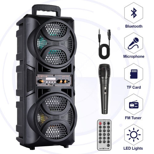 3000W Portable Bluetooth Speaker Sub woofer Heavy Bass Sound System Party+Remote - Nova Electronics