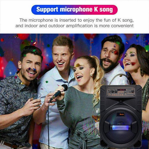 Portable 6000W Bluetooth Speaker Sub Woofer Heavy Bass Sound System Party & Mic - Nova Electronics
