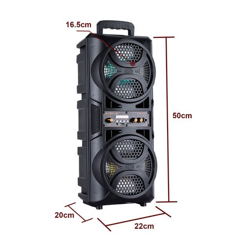 Portable Bluetooth Party Speaker Sub Woofer Heavy Bass Sound System & Mic lot - Nova Electronics