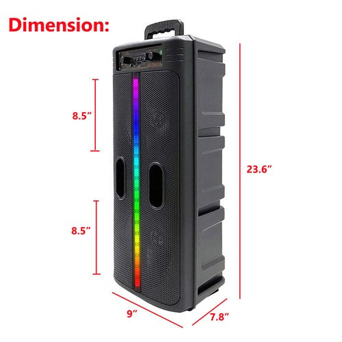 Portable Bluetooth Speaker: Heavy Bass Sound System for Parties & Events with Microphone - Wireless, Rechargeable, High-Fidelity Audio Experience - Nova Electronics