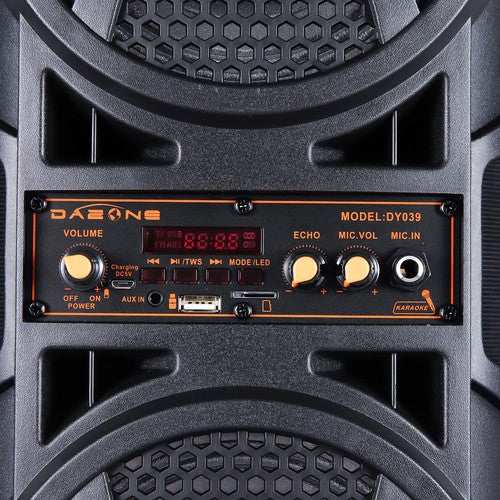 Portable Bluetooth Party Speaker Sub Woofer Heavy Bass Sound System & Mic lot - Nova Electronics