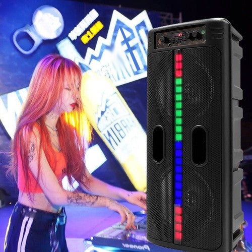 Portable 6000W Bluetooth Speaker Sub Woofer Heavy Bass Sound System Party & Mic - Nova Electronics