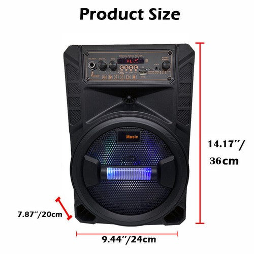 Portable 6000W Bluetooth Speaker Sub Woofer Heavy Bass Sound System Party & Mic - Nova Electronics