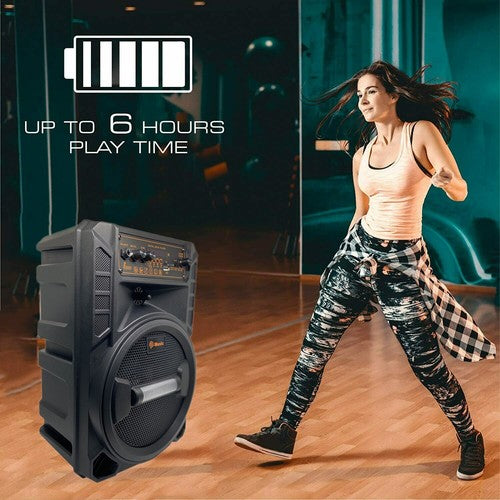 Portable Bluetooth Speaker: Heavy Bass Sound System for Parties & Events with Microphone - Wireless, Rechargeable, High-Fidelity Audio Experience - Nova Electronics