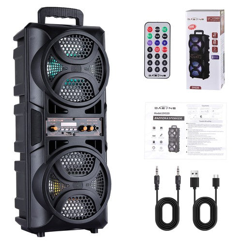 Portable Bluetooth Party Speaker Sub Woofer Heavy Bass Sound System & Mic lot - Nova Electronics