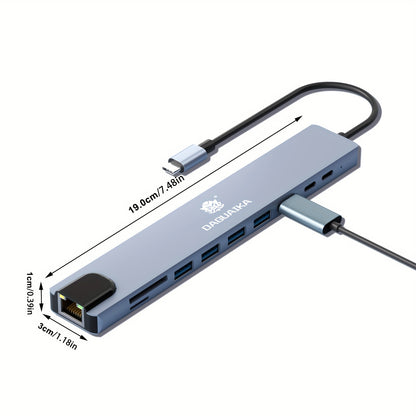 USBC Hub Adapter 10in1 4K HDMI Gigabit Ethernet Fast Data Transfer MacBook PC Compatible - Nova Electronics