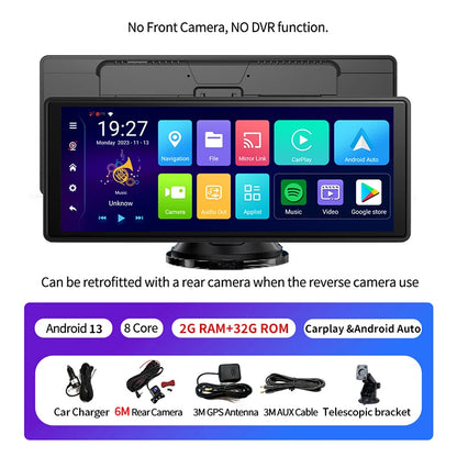 10.26 Inch Android 13 Rearview Mirror Dash Cam 8 Core CarPlay Android Auto 1080P GPS Bluetooth Touch Screen - Nova Electronics