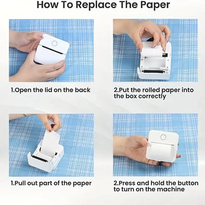 Mini Pocket Thermal Printer – Inkless Bluetooth Sticker Maker for Journaling, Photos & Notes | Portable 203DPI Printer with Free Cut & 57mm Roll Feed - Nova Electronics
