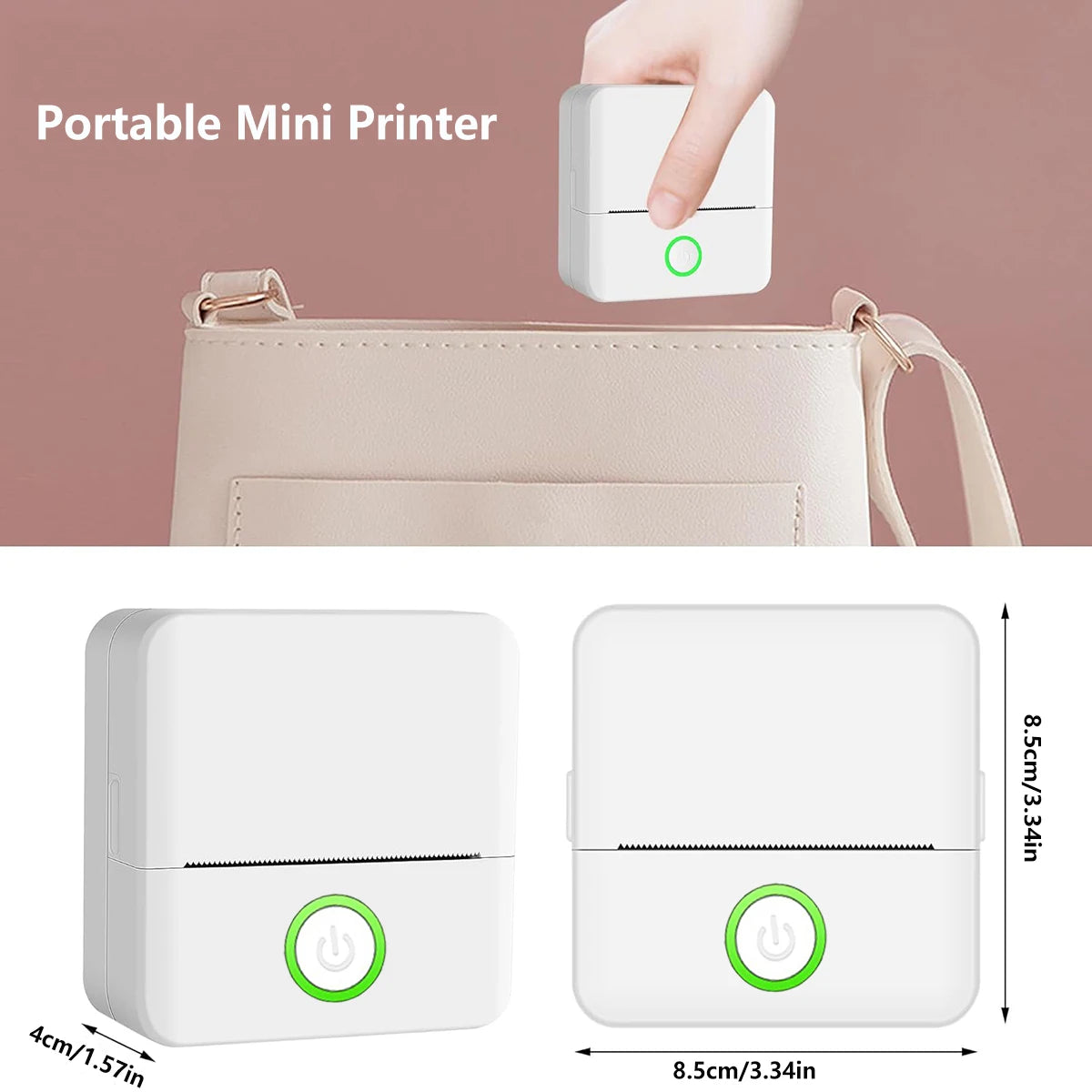 Mini Pocket Thermal Printer – Inkless Bluetooth Sticker Maker for Journaling, Photos & Notes | Portable 203DPI Printer with Free Cut & 57mm Roll Feed - Nova Electronics