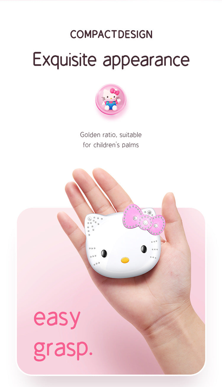 2024 New Kawaii Sanrio Hello Kitty Flip Phone Cartoon Cute Children White Pink Mini Phone Birthday Gifts For Kids Toys For Girls