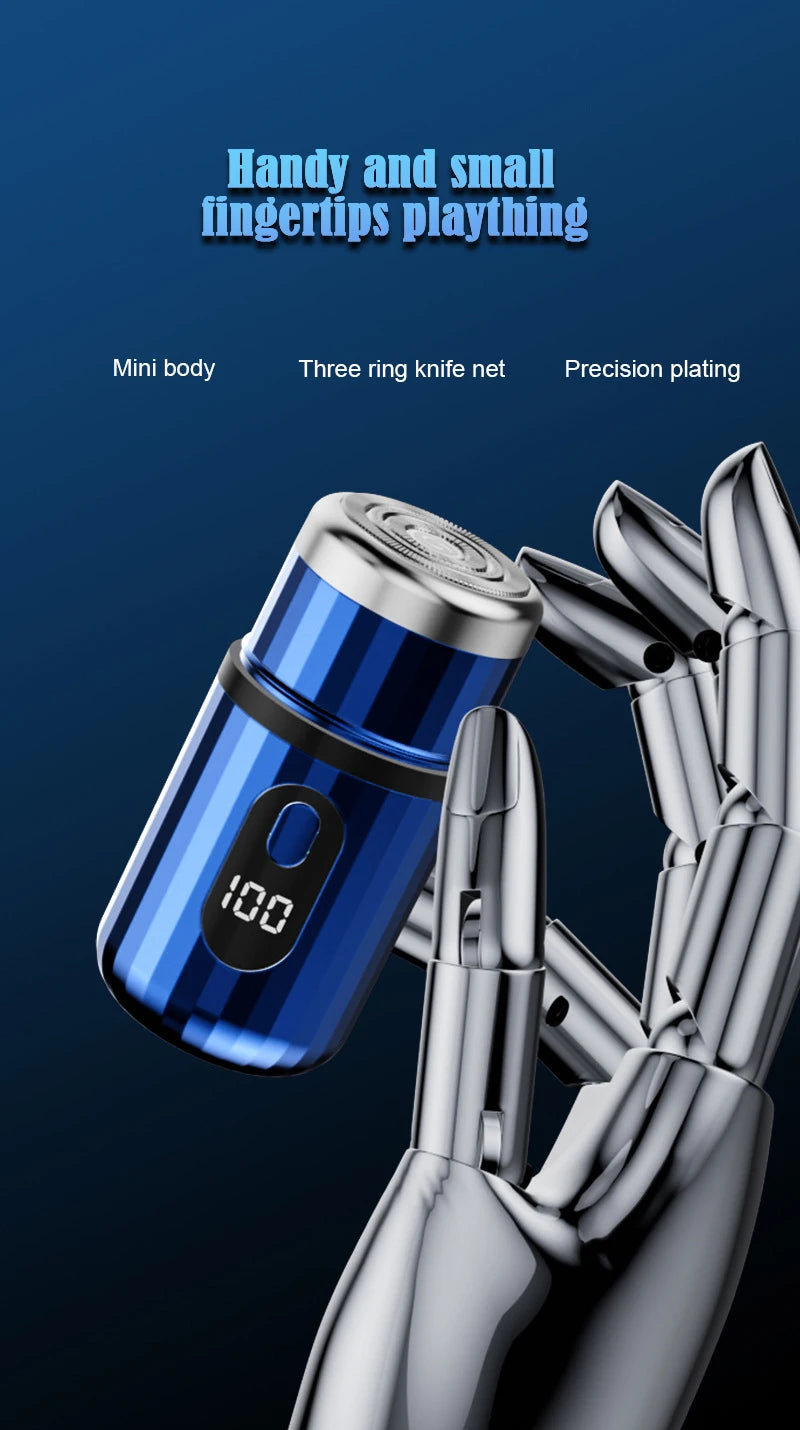 Mini Electric Shaver USB-C Rechargeable Shaver Waterproof Portable Shaver Powerful Travel Home Use Cordless Shaver - Nova Electronics