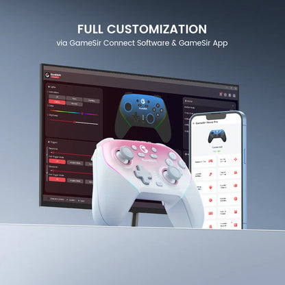 Wireless Switch Controller with Charging Dock | GameSir Super Nova Hall Effect Joysticks, RGB Lights, Anti-Drift, PC/Android/iOS Compatible, Dual Motors & Back Buttons - Nova Electronics