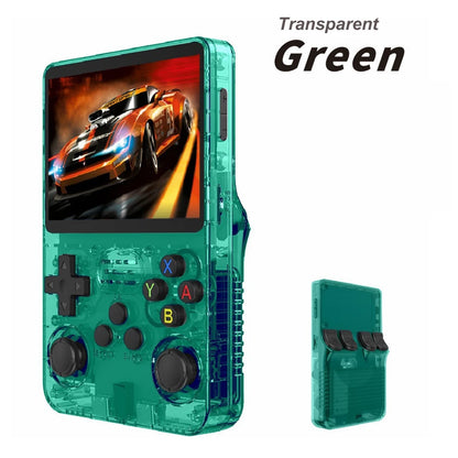Handheld Game Console 3.5" Screen 15000+ Retro Games PSP PS1 N64 Portable Gaming Device 3000mAh Battery ArkOS System 640x480 Display Rechargeable Emulator Player for Kids Adults Gamers Travel Entertainment