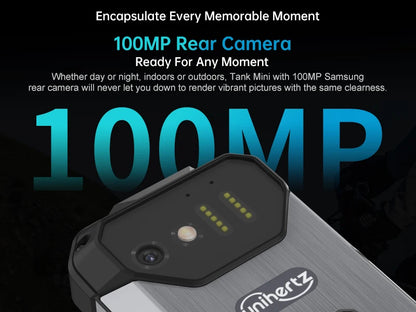 Unihertz 8849 Tank Mini Rugged Smartphone 4.3 Inch Display Android 13 5800mAh 24GB 256GB Helio G99 Octa Core 100MP Cameras IP68 - Nova Electronics