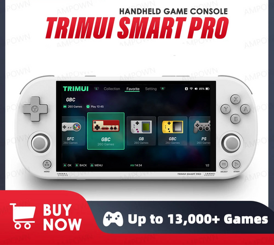 Trimui Smart Pro Handheld Game Console 4.96''IPS Screen Linux System Joystick RGB Lighting Smartpro Retro Video Game Player Gift