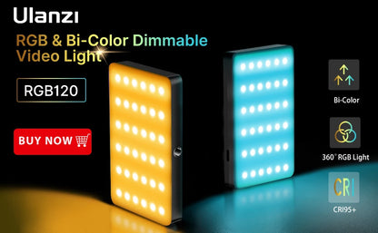 Ulanzi VL49 6W Mini Vlog LED Fill Light White 2000mAh 5500K Zoom Lighting Photographic Lighting Video Phone Selfie Fill Lamps