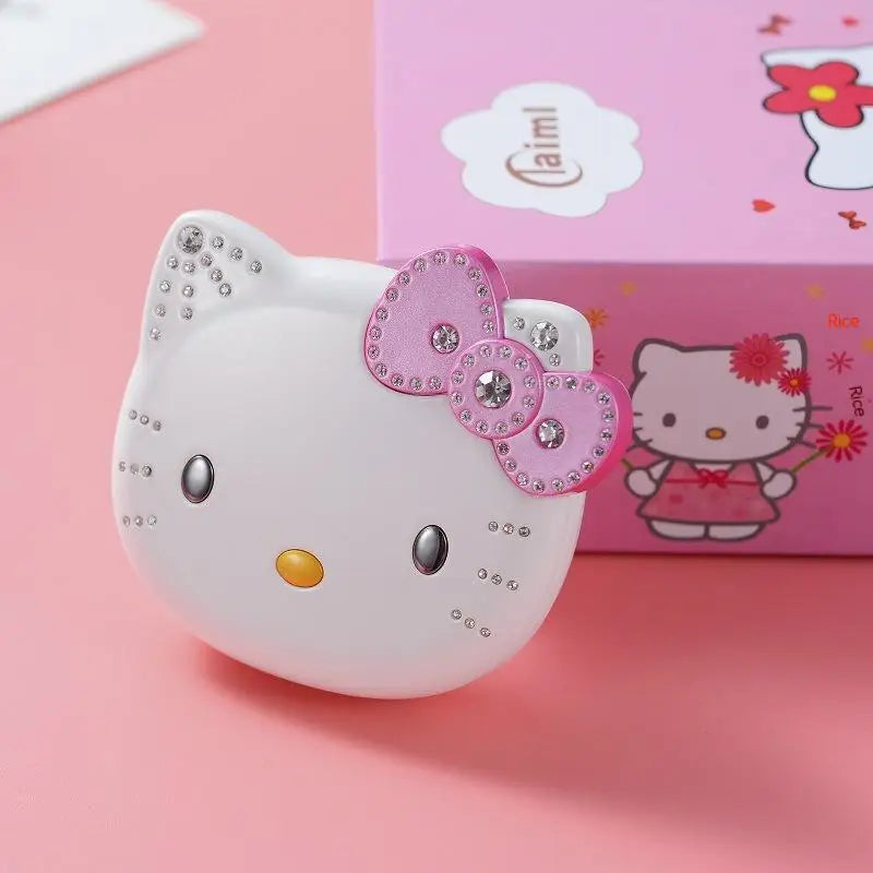 2024 New Kawaii Sanrio Hello Kitty Flip Phone Cartoon Cute Children White Pink Mini Phone Birthday Gifts For Kids Toys For Girls