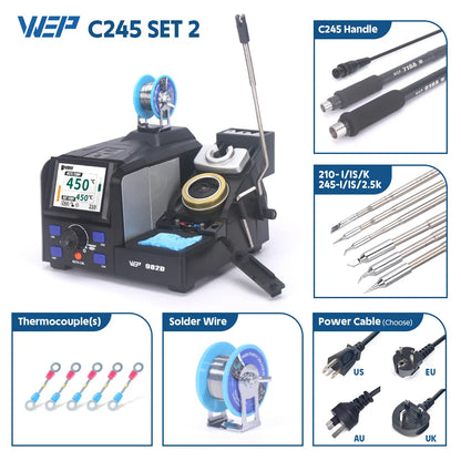 WEP 982D Precision Soldering Station 150W Rapid Heating Auto Calibration Professional Iron for SMD IC Repair C245 C210 982D-II - Nova Electronics