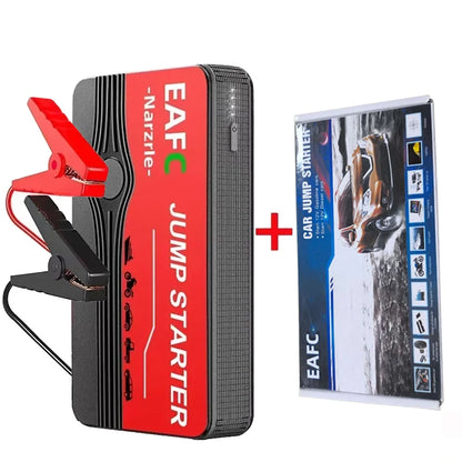 12V Car Jump Starter 18000mAh Portable Power Bank Emergency Auto Battery Booster 1200A Peak Current USB Charging Port LED Flashlight for Gasoline Diesel Vehicles Up to 6L Roadside Emergency Kit