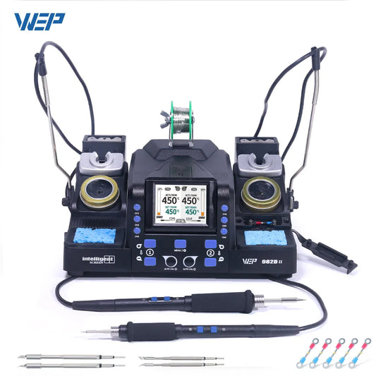 WEP 982D Precision Soldering Station 150W Rapid Heating Auto Calibration Professional Iron for SMD IC Repair C245 C210 982D-II - Nova Electronics
