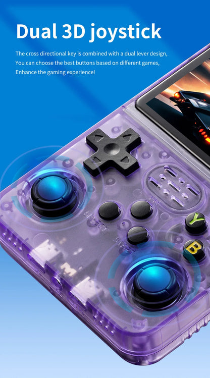 Handheld Game Console 3.5" Screen 15000+ Retro Games PSP PS1 N64 Portable Gaming Device 3000mAh Battery ArkOS System 640x480 Display Rechargeable Emulator Player for Kids Adults Gamers Travel Entertainment