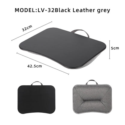 Portable Laptop Desk with Cushion Base - Wooden Lap Table for Bed, Couch & Travel - Built-in Mouse Pad & Storage - 42.5cm Bamboo Computer Tray for Students, Remote Workers & Digital Nomads - Nova Electronics