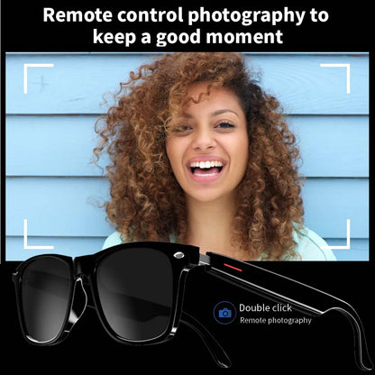 SENBONO E13 Smart Glasses with Blue Light Filter Lenses, Built-in Mic & Speakers, Touch Controls, Voice Assistant for Calls & Music, Android/iOS Compatible