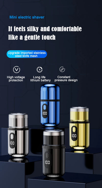 Mini Electric Shaver USB-C Rechargeable Shaver Waterproof Portable Shaver Powerful Travel Home Use Cordless Shaver - Nova Electronics