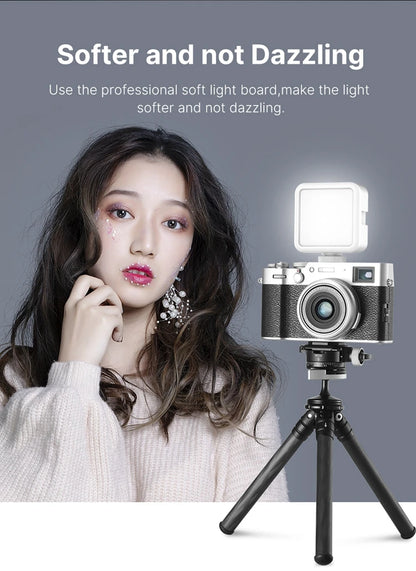 Ulanzi VL49 6W Mini Vlog LED Fill Light White 2000mAh 5500K Zoom Lighting Photographic Lighting Video Phone Selfie Fill Lamps