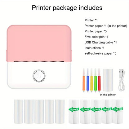 Mini Pocket Thermal Printer – Inkless Bluetooth Sticker Maker for Journaling, Photos & Notes | Portable 203DPI Printer with Free Cut & 57mm Roll Feed - Nova Electronics