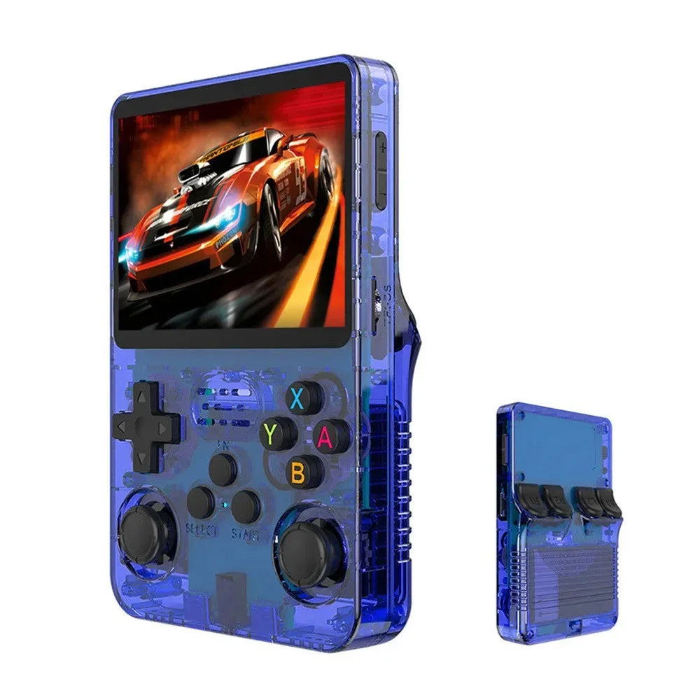 Handheld Game Console 3.5" Screen 15000+ Retro Games PSP PS1 N64 Portable Gaming Device 3000mAh Battery ArkOS System 640x480 Display Rechargeable Emulator Player for Kids Adults Gamers Travel Entertainment