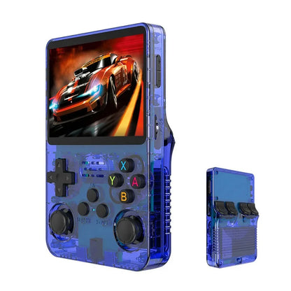 Handheld Game Console 3.5" Screen 15000+ Retro Games PSP PS1 N64 Portable Gaming Device 3000mAh Battery ArkOS System 640x480 Display Rechargeable Emulator Player for Kids Adults Gamers Travel Entertainment