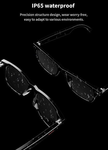 SENBONO E13 Smart Glasses with Blue Light Filter Lenses, Built-in Mic & Speakers, Touch Controls, Voice Assistant for Calls & Music, Android/iOS Compatible