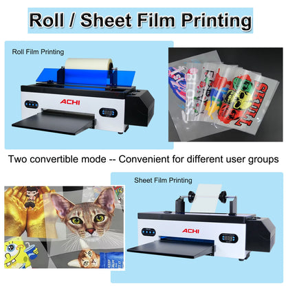 ACHI A3 DTF Printer R1390 A3 T-shirts Printier ROLL DTF Transfer Film Printer With DTF Oven For Fabric T-shirt Clothes EU STOCK - Nova Electronics