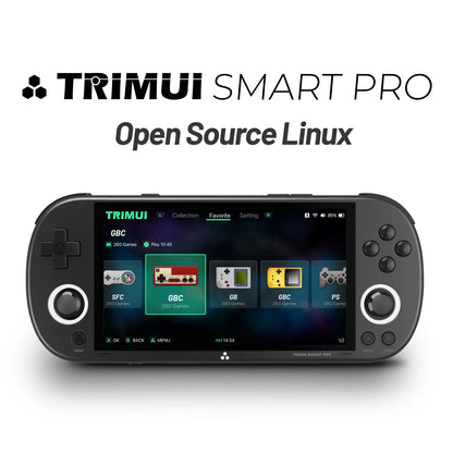 TRIMUI Smart Pro Handheld Game Console with 12000+ Retro Games, 4.95" IPS Display, 5000mAh Battery, 64GB Storage