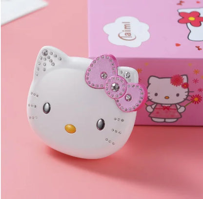 2024 New Kawaii Sanrio Hello Kitty Flip Phone Cartoon Cute Children White Pink Mini Phone Birthday Gifts For Kids Toys For Girls
