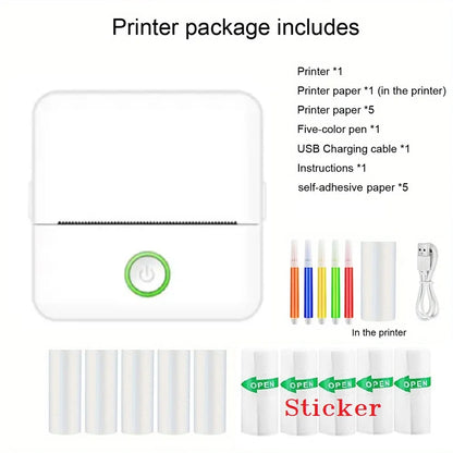Mini Pocket Thermal Printer – Inkless Bluetooth Sticker Maker for Journaling, Photos & Notes | Portable 203DPI Printer with Free Cut & 57mm Roll Feed - Nova Electronics