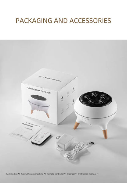 Flame Humidifier Dynamic Jellyfish Essential Oil Diffuser 350ML Air Humidifier Gradient Color Aroma Diffuser Desktop Night Light