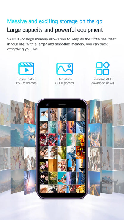 SERVO 15SE Mini Smartphone 3G WCDMA Android System WiFi Hotspot Play Store 3.0" Display Small Palm Smart Phones Dual SIM Standby