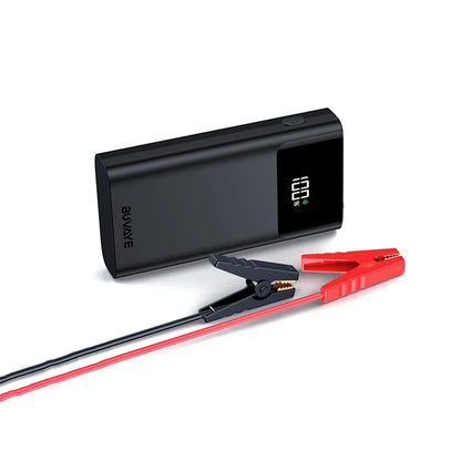 BUVAYE Portable Car Jump Starter 8000-10000mAh Battery Booster 800A Peak Current 12V Emergency Power Bank USB Charger LED Flashlight SOS Lighting Kit for Gas Diesel Engines Auto Safety Tool