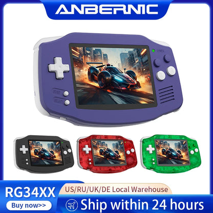 RG34XX Retro Handheld Game Console 3.4" IPS 720x480 Linux 3500mAh Bluetooth WiFi
