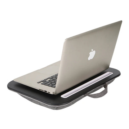 Portable Laptop Desk with Cushion Base - Wooden Lap Table for Bed, Couch & Travel - Built-in Mouse Pad & Storage - 42.5cm Bamboo Computer Tray for Students, Remote Workers & Digital Nomads - Nova Electronics