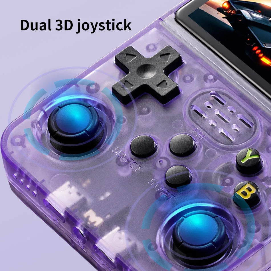Handheld Game Console 3.5" Screen 15000+ Retro Games PSP PS1 N64 Portable Gaming Device 3000mAh Battery ArkOS System 640x480 Display Rechargeable Emulator Player for Kids Adults Gamers Travel Entertainment