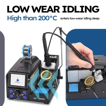 WEP 982D Precision Soldering Station 150W Rapid Heating Auto Calibration Professional Iron for SMD IC Repair C245 C210 982D-II - Nova Electronics