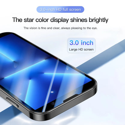 Mini Smartphone 3 Inch Android 8.1 Unlocked Dual SIM 2GB+16GB MTK6580 Quad Core Face Recognition WiFi Bluetooth GPS Compact Mobile Phone with Type-C Charging 5MP Camera 1000mAh Battery for Travel Backup Emergency