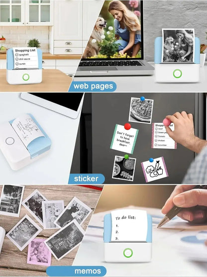 Mini Pocket Thermal Printer – Inkless Bluetooth Sticker Maker for Journaling, Photos & Notes | Portable 203DPI Printer with Free Cut & 57mm Roll Feed - Nova Electronics