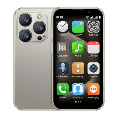 Mini Smartphone 3 Inch Android 8.1 Unlocked Dual SIM 2GB+16GB MTK6580 Quad Core Face Recognition WiFi Bluetooth GPS Compact Mobile Phone with Type-C Charging 5MP Camera 1000mAh Battery for Travel Backup Emergency