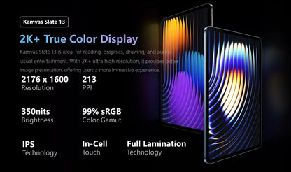 Huion Tablet Kamvas Slate 10/11/13 Android 14 Note Pad Portable Graphics Tablet 10-13 Inch, Bluetooth WIFI Wireless Connection - Nova Electronics